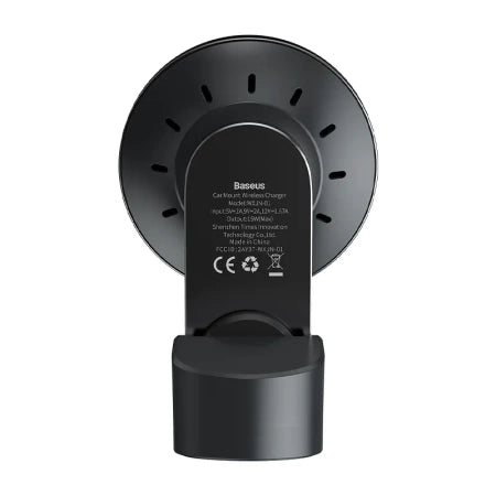 Baseus Big Energy car mount with wireless charger 15W for Iphone 12 / Iphone 13 (Black)