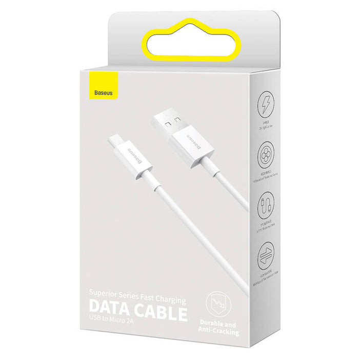 Baseus Superior Series Cable USB to micro USB, 2A, 2m (white)