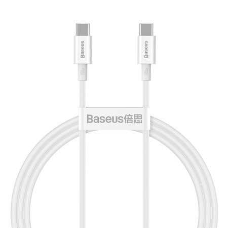 Baseus Superior Series Cable USB-C to USB-C, 100W, 1m (white)