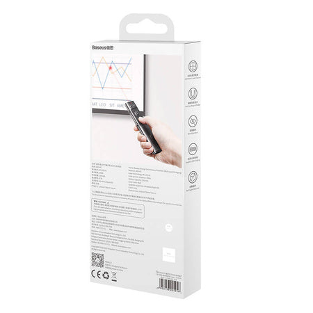 Baseus Orange Dot Multifunctionale remote control for presentation, with a laser pointer - gray