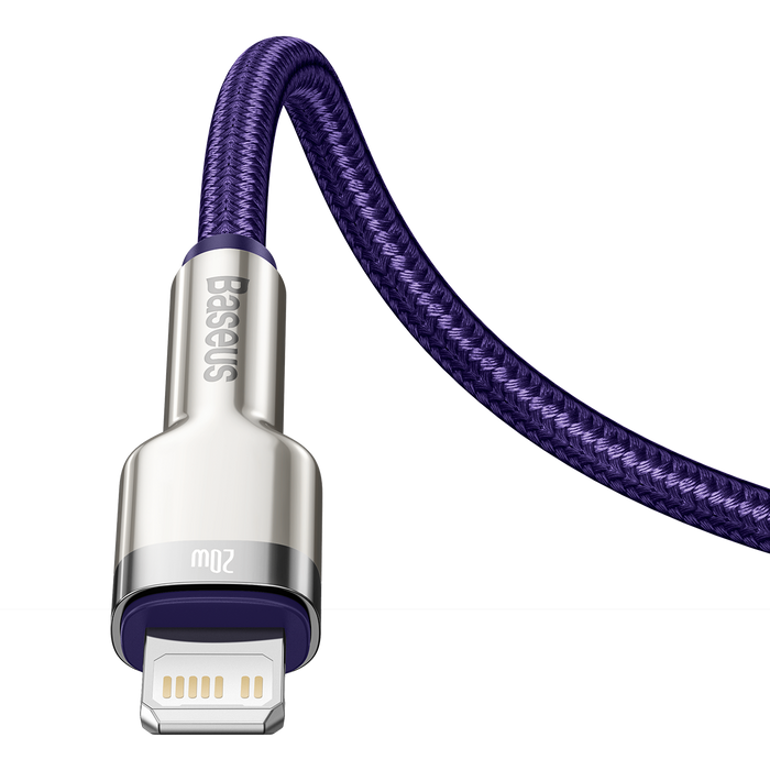 USB-C cable for Lightning Baseus Cafule, PD, 20W, 1m (purple)