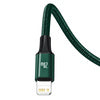 Baseus Rapid Series 3-in-1 cable USB-C For M+L+T 20W 1.5m (Green )