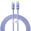 Baseus Crystal cable USB-C to Lightning, 20W, PD, 2m (violet)