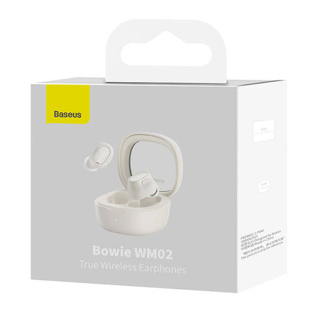 Wireless headphones Baseus Bowie WM02 TWS, Bluetooth 5.0 (white)