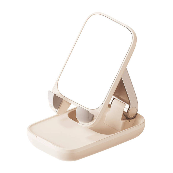 Folding Phone Stand Baseus with mirror (beige)