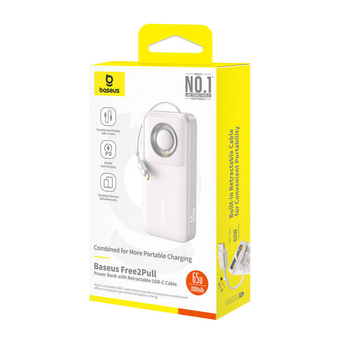 Powerbank Baseus OS Free2Pull 20000mAh 65W + cable (szary)