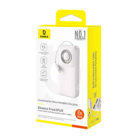 Powerbank Baseus OS Free2Pull 20000mAh 65W + cable (szary)
