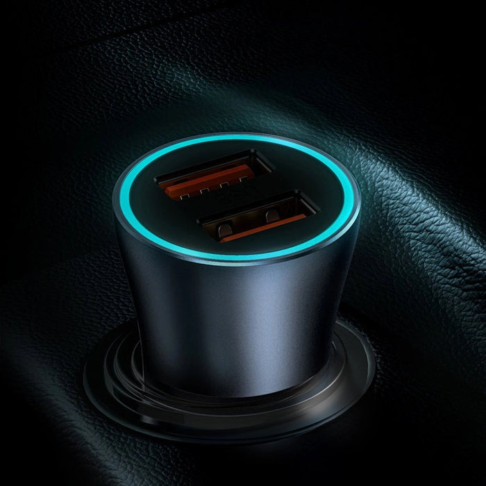 Baseus Golden Contactor Pro car charger, USB + USB-C, QC4.0+, PD, SCP, 40W (blue)