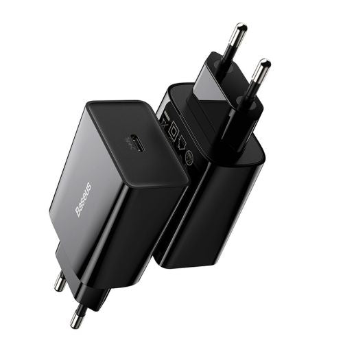 Baseus Speed Mini Quick Charger, USB-C, PD, 3A, 20W (black)
