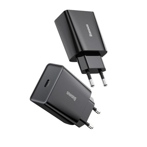 Baseus Speed Mini Quick Charger, USB-C, PD, 3A, 20W (black)