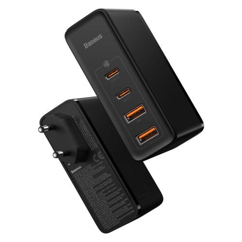 Travel Charger Baseus GaN2 Pro Quick  2x USB + 2x USB-C, 100W, EU (Black)