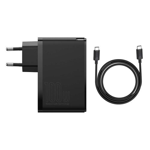Travel Charger Baseus GaN2 Pro Quick  2x USB + 2x USB-C, 100W, EU (Black)