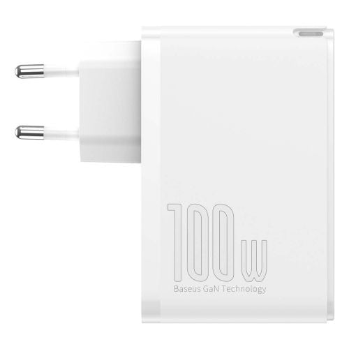 Travel Charger Baseus GaN2 Pro Quick  2x USB + 2x USB-C, 100W, EU (white)