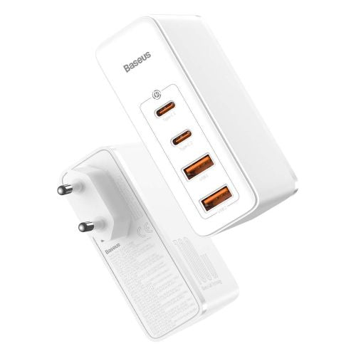 Travel Charger Baseus GaN2 Pro Quick  2x USB + 2x USB-C, 100W, EU (white)