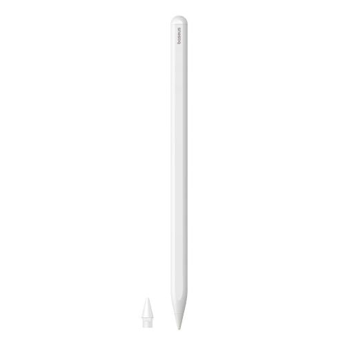 Baseus Tablet Tool Pen Smooth Writing 2 Wireless Charging with LED Indicator + Active Replaceable Tip for iPad, White (P80015803213-00)