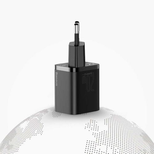 Baseus Super Si Quick Charger 1C 20W with USB-C cable for Lightning 1m (white)