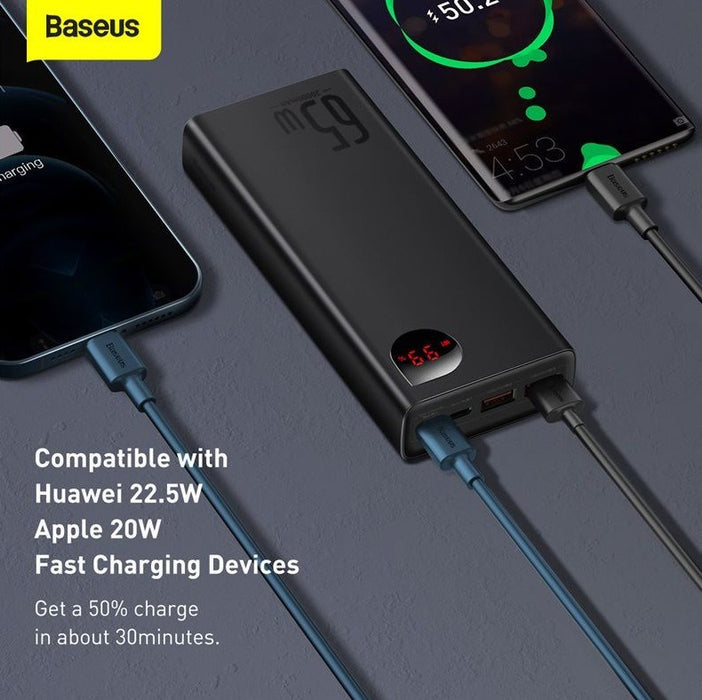 Powerbank Baseus Adaman Metal 20000mAh PD QC 3.0 65W 2xUSB + USB-C + micro USB (Black)