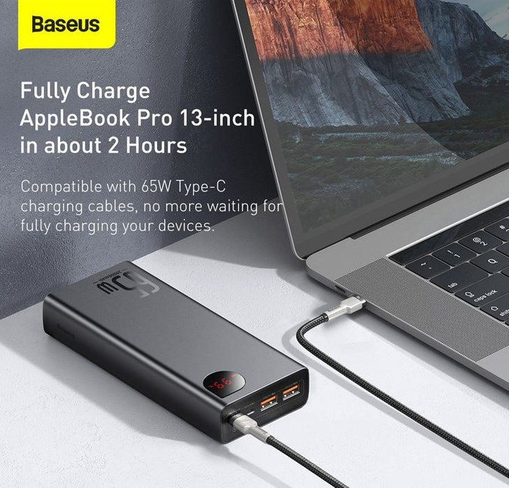 Powerbank Baseus Adaman Metal 20000mAh PD QC 3.0 65W 2xUSB + USB-C + micro USB (Black)