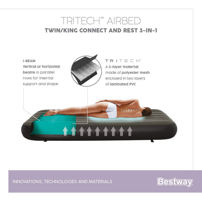 INFLATABLE MATTRESS 188X99X25CM BESTWAY 67922