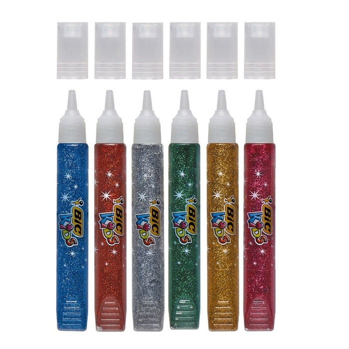 CHILDREN'S GLOSSY GLUE METALLIC 6 BIC