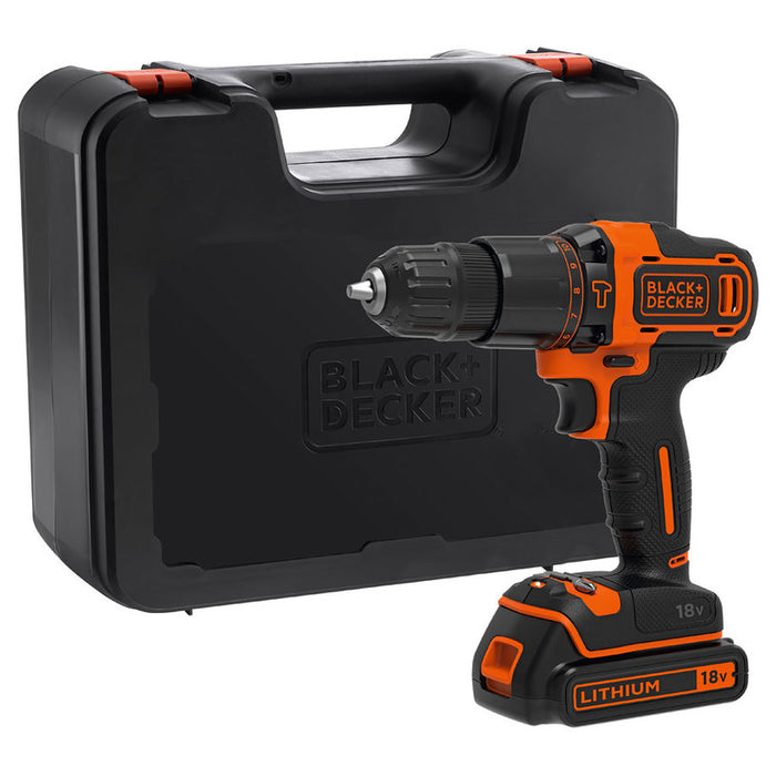 BATTERY DRILL BLACK&DECKER BDCHD18K-QW 18 V, 40.00 nm, NUMBER OF BATTERIES 1, 1.50 Ah, SUITCASE