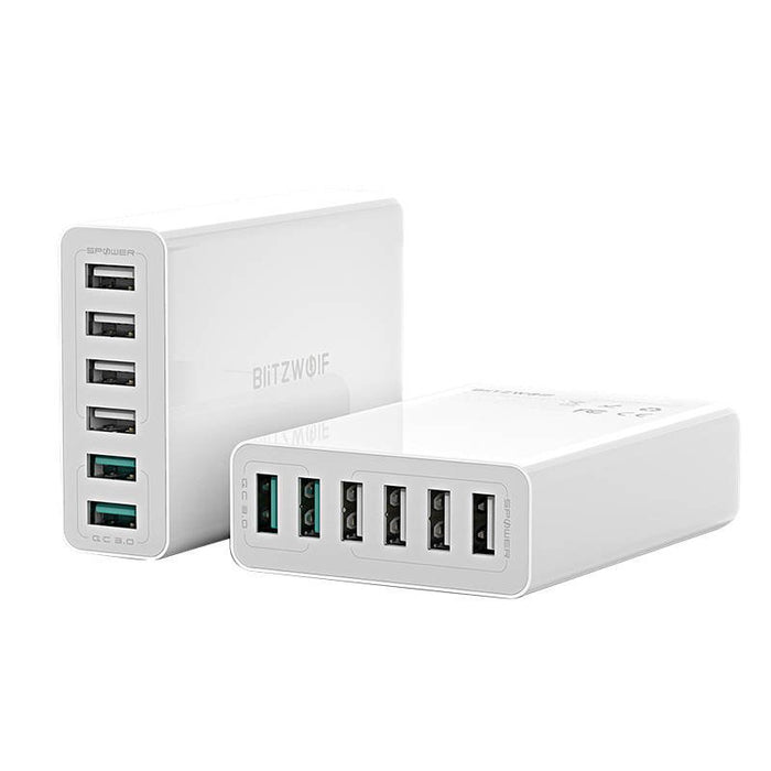 Charger 6x USB  Blitzwolf BW-S15, QC 3.0, 60 W (white)