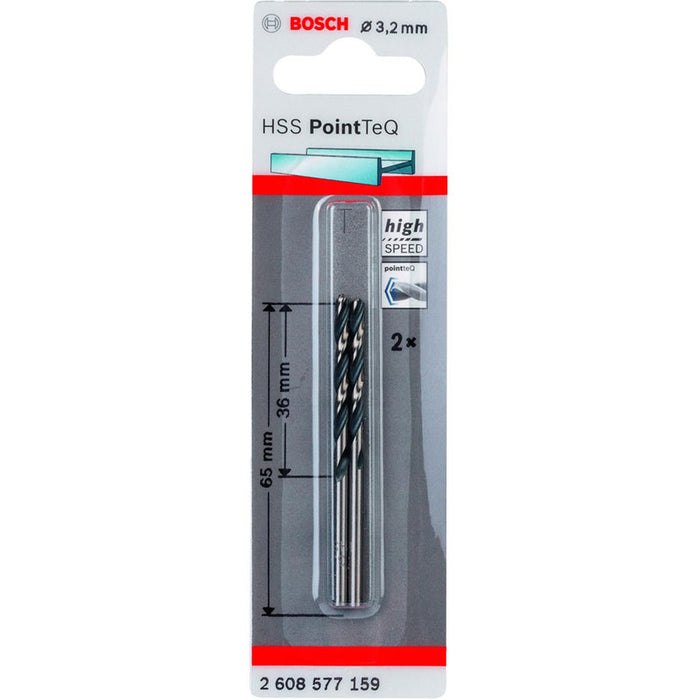 METAL DRILL BOSCH HSS PointTeQ 3.2x36x65