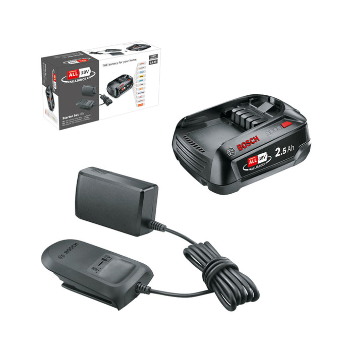 BATTERY AND CHARGER 18 V 2.5 AH BOSCH POWER FOR ALL