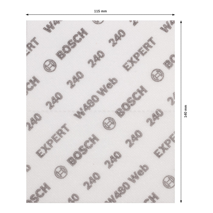 SANDING PADS 115X140 P240 2 PCS BOSCH EXPERT W480