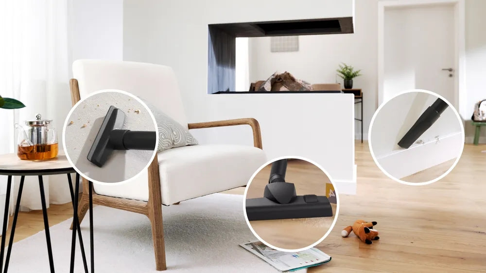 Bosch BGB41BA1, SER4 Vacuum cleaner with bag,  Black, 600 W, 75 dB, Hygienic filter, 1 x crevice nozzle, 1 x upholstery nozzle, 1 x universal nozzle