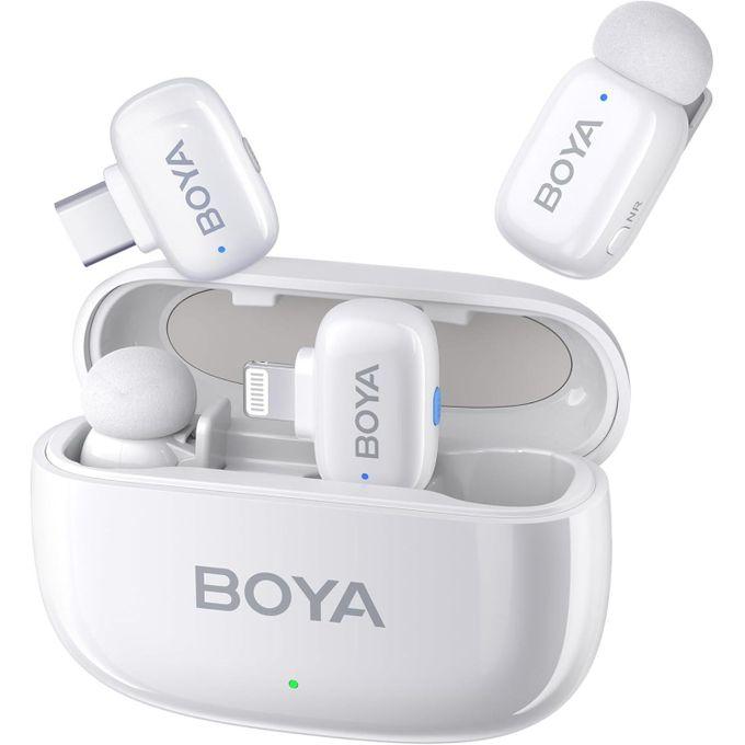 BOYA Mini Wireless Microphone System for USB-C and DI - White