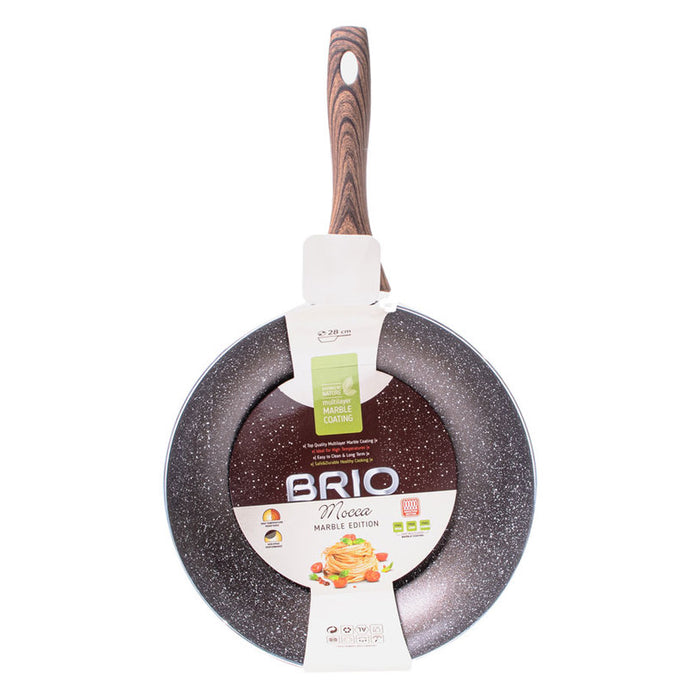 WOK PAN 28CM BRIO MOCCA MARBLE