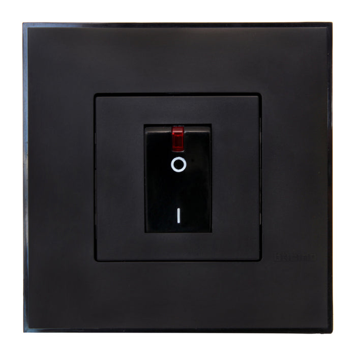 BOILER SWITCH WITH FRAME 32A BLACK BTICINO CLASSIA
