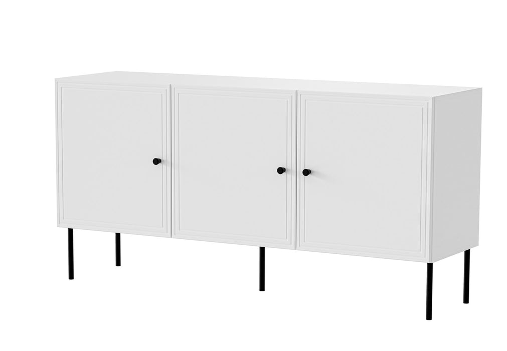 3D chest of drawers PALAZZO BIS 151x40x75 white matt