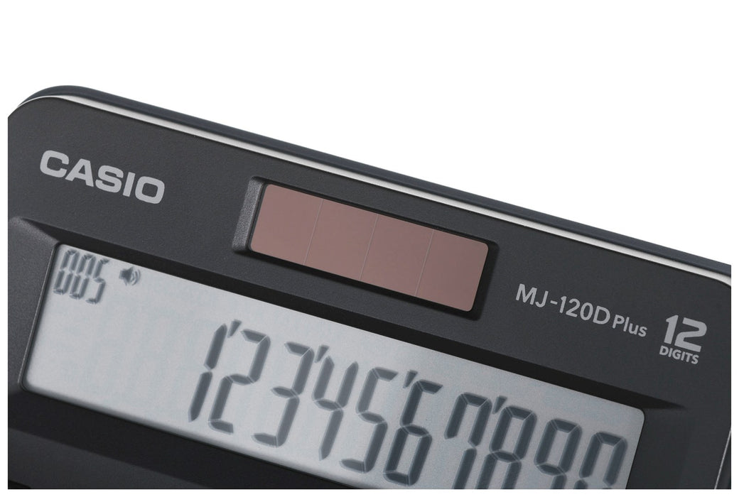 CASIO CALCULATOR OFFICE MJ-120D PLUS BLACK , 12 DIGIT DISPLAY