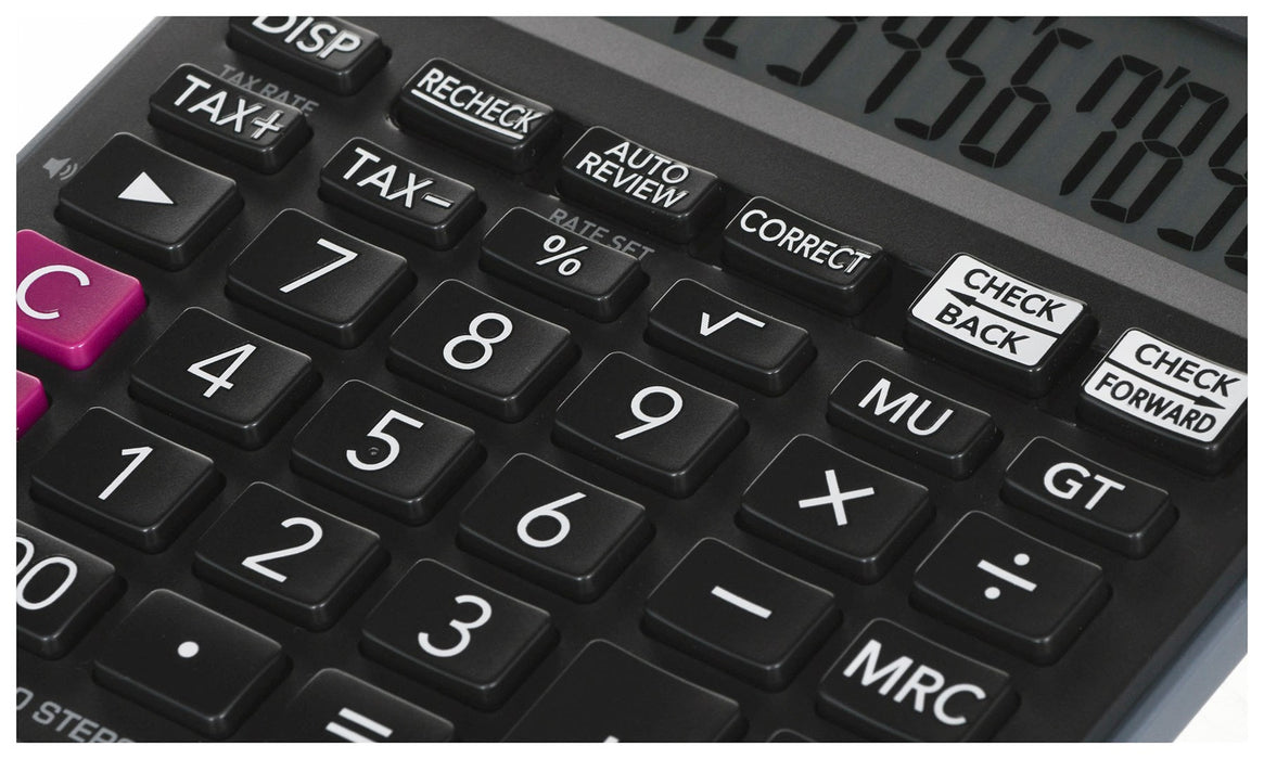 CASIO CALCULATOR OFFICE MJ-120D PLUS BLACK , 12 DIGIT DISPLAY