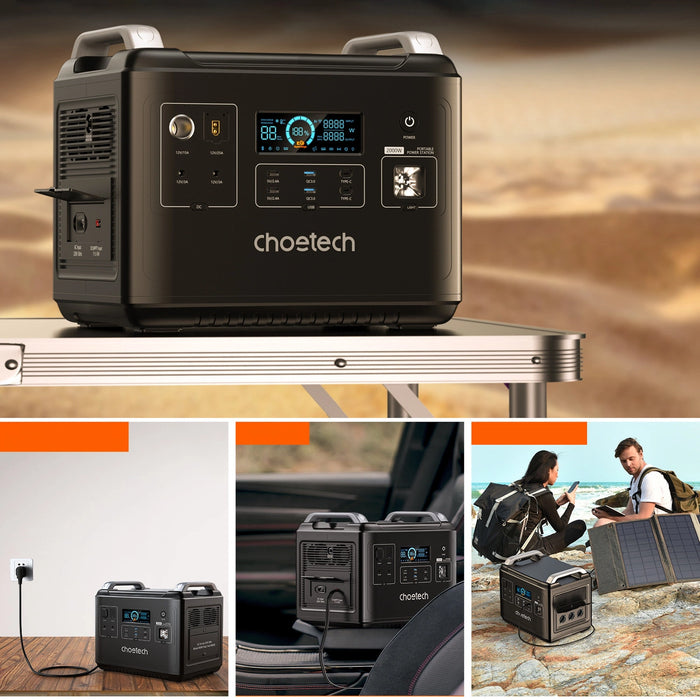 Choetech portable power station LiFePO4 1997Wh 2000W power bank black (BS006 Super Mini)