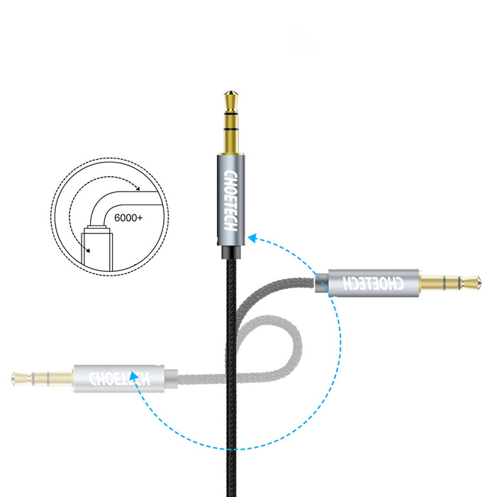 Choetech AUX002 cable mini jack 3.5mm (male) / mini jack 3.5mm (male) 1.2m - black