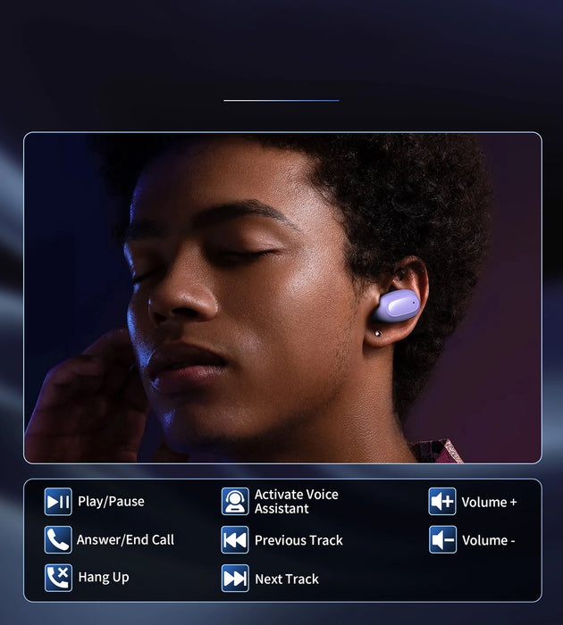 Choetech MEMS wireless TWS Bluetooth 5.3 headphones - purple