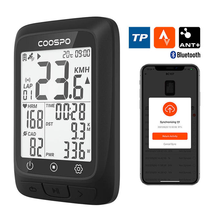 Bike Computer Coospo BC107 compatibile with z: Strava, Trainingpeaks etc.