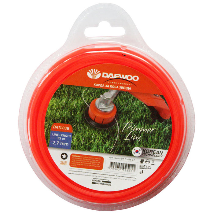 CORD FOR TRIMMER PROFILE STAR DAEWOO 2.7 MM 15 M