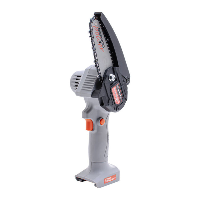 BATTERY MINI CHAIN SAW DAEWOO DALMCH18-1 20 V, BAR LENGTH 10.00 cm, WITHOUT BATTERY AND CHARGER