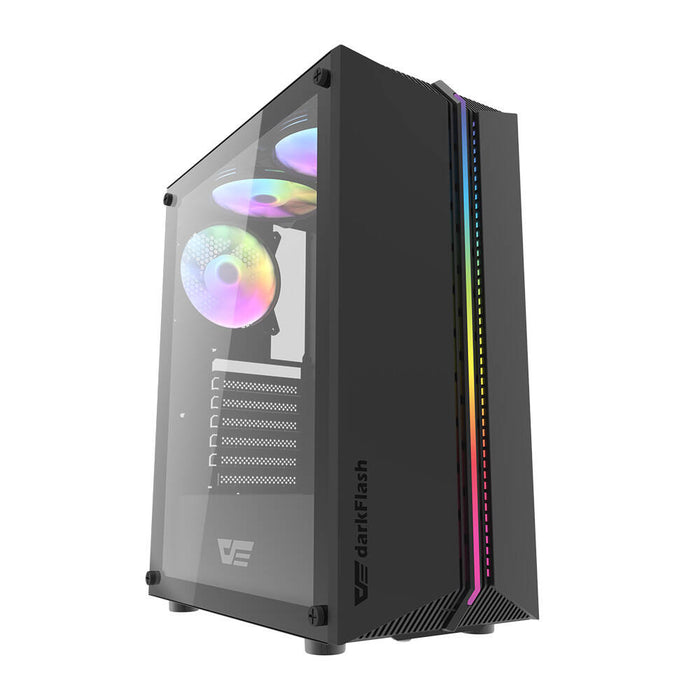 Darkflash DK151 LED computer case (black) + 3 RGB fans