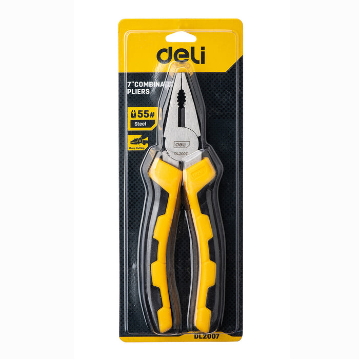 Combination pliers 7" Deli Tools EDL2007 (yellow)