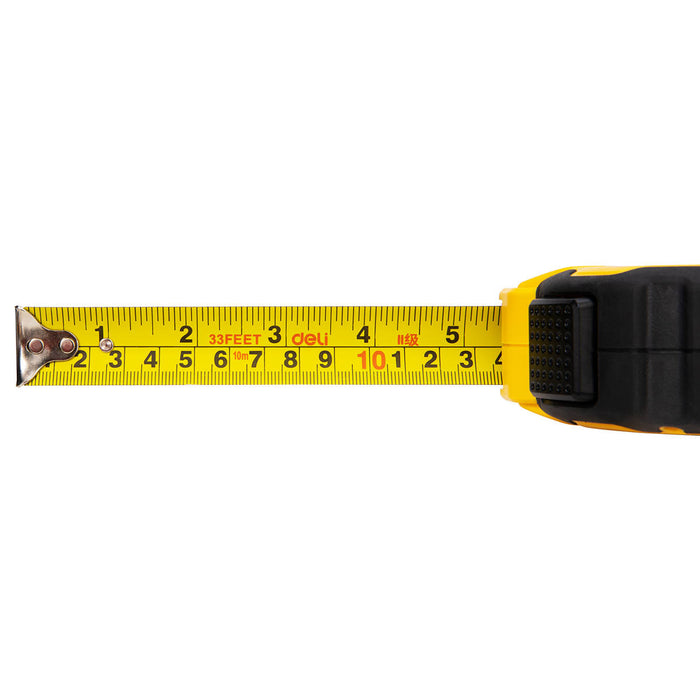Steel Measuring Tape 10m/25mm Deli Tools EDL3799Y (yellow)
