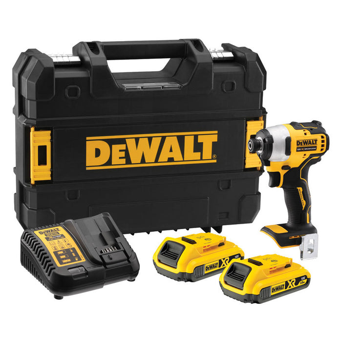 BATTERY BRUSHLESS IMPACT DRIVER DEWALT DCF809D2T-QW SET 18 V, 190.00 nm, NUMBER OF BATTERIES 2, 2.00 Ah, SUITCASE