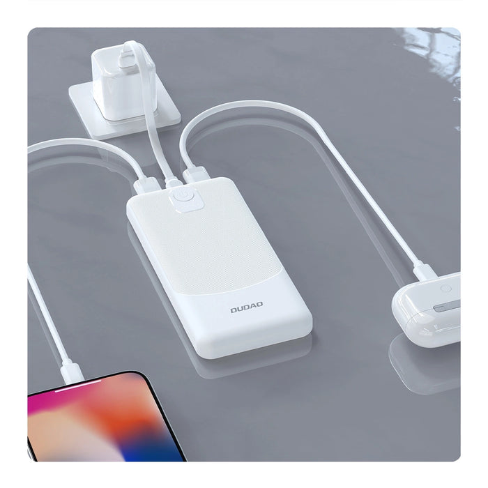Powerbank Dudao K10Pro 2.4A 20000mAh 2 x USB-A - white