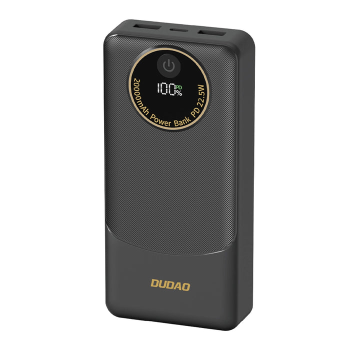 Powerbank Dudao K12Pro 22.5W PD 20000mAh USB-A, USB-C - black