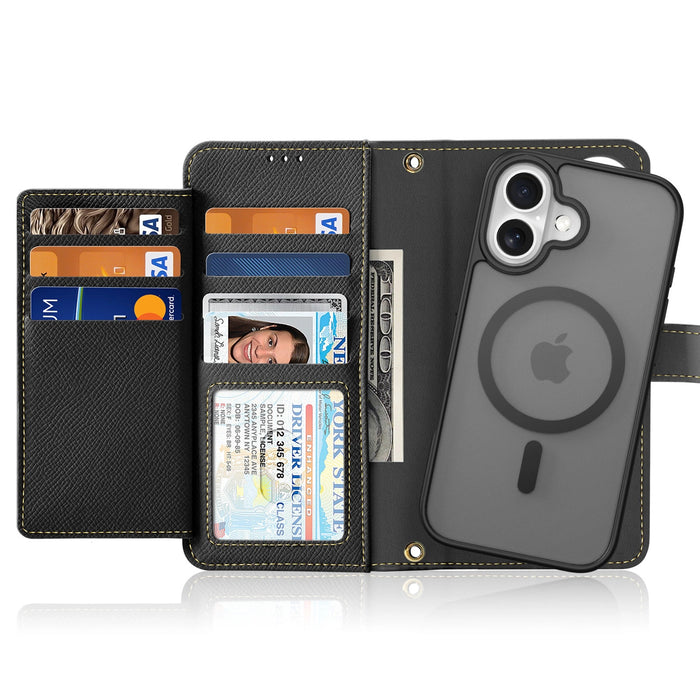 Dux Ducis Lawa Leather Case for iPhone 16 - Black