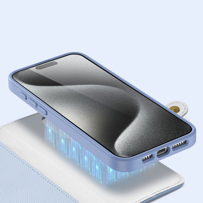 Dux Ducis Lawa Leather Case for iPhone 15 Pro - Blue